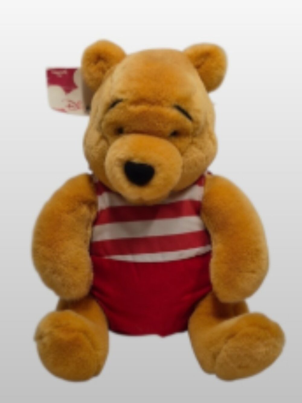 Vintage Disney Store Exclusive Winne The Pooh Plush Striped Outfit 14 Inch